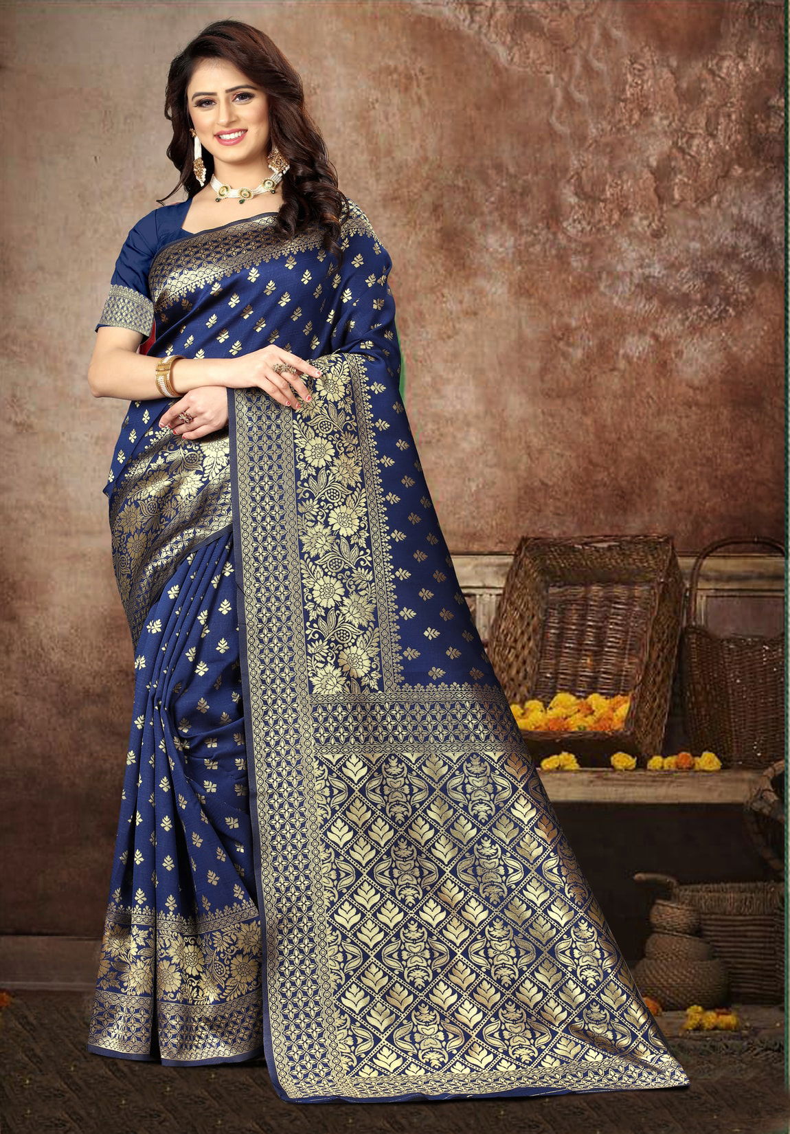 Bridal Wedding Wear Latest Designer Heavy Bnarasi Silk Saree Collection 